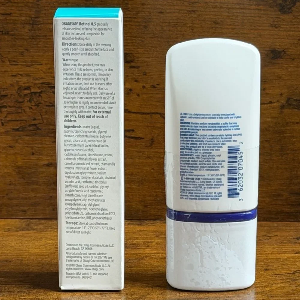 Obagi Retinol 0.5 + Obagi Nu-Derm Blend Fx #5 PM | Medical Grade Skincare | NEW